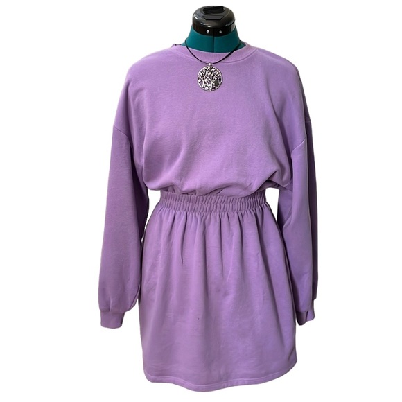 H&M Divided Sweatshirt Dress Juniors/Women Lavender Size S - Picture 1 of 5